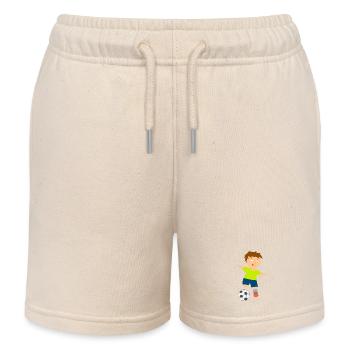 Kicker Boy Neon Shirt Ball - Short de jogging enfant bio Stanley/Stella - écru doux - Devant