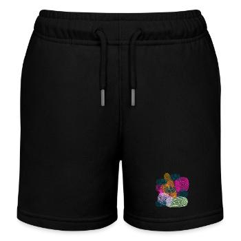 Empreintes Digitales Courbes Abstraites - Short de jogging enfant bio Stanley/Stella - noir - Devant
