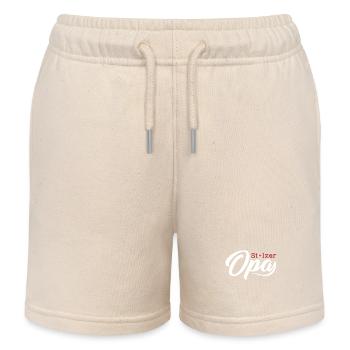 Oma Opa Großeltern Großvater Großmutter Enkel Idee - Kinder Organic Joggingshorts Mini Bolter von Stanley/Stella - Natur - Vorne