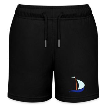 segelboot - Kinder Organic Joggingshorts Mini Bolter von Stanley/Stella - Schwarz - Vorne