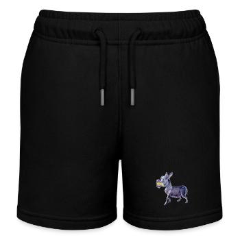 Donkey Morgenstund - Kids Organic Sweat Shorts by Stanley/Stella - black - Front