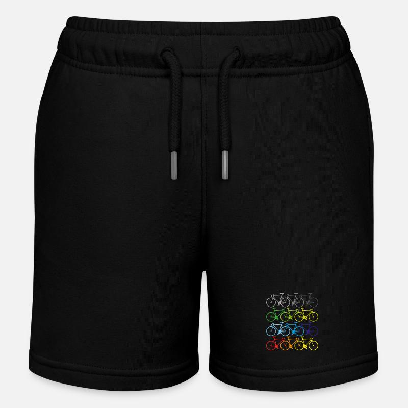 Vélo sport d'été - Short de jogging enfant bio Stanley/Stella - noir