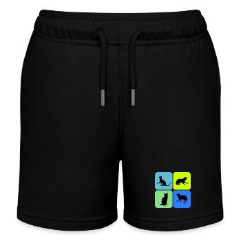 chat chat chat, cadeau - Short de jogging enfant bio Stanley/Stella - noir - Devant