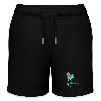 Thailand Landkarte im farbenfrohen Design Geschenk - Kinder Organic Joggingshorts Mini Bolter von Stanley/Stella - Schwarz - Vorne