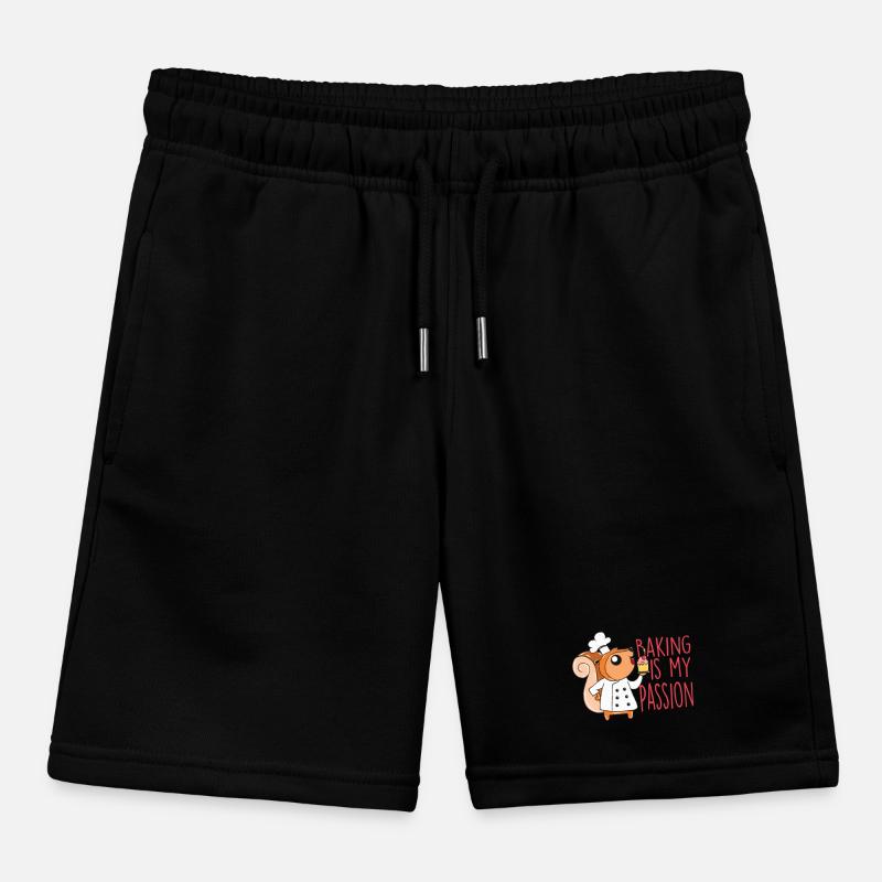 Baking squirrel Kids Organic Sweat Shorts by Stanley/Stella