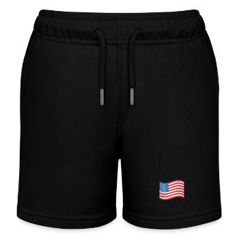 Drapeau américain - Short de jogging enfant bio Stanley/Stella - noir - Devant