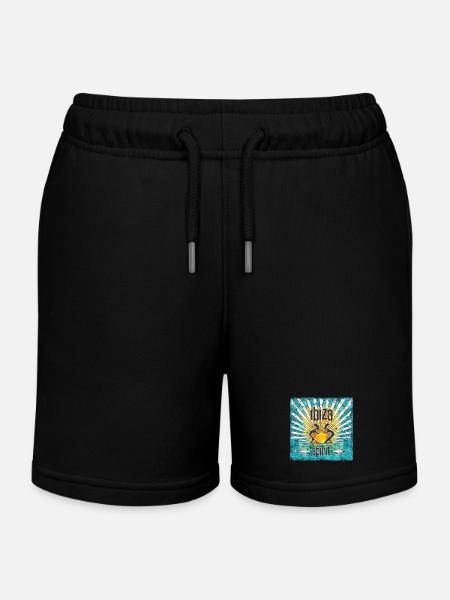 Ibiza Spirit Sun Art Design - Short de jogging enfant bio Stanley/Stella - noir