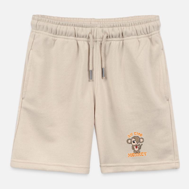 Monkey Emo Kids Organic Sweat Shorts by Stanley/Stella