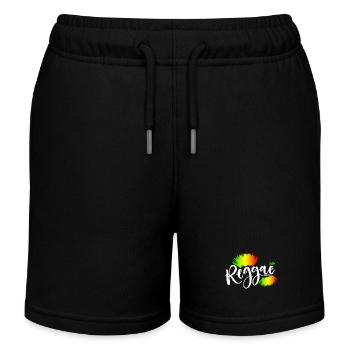 Reggae Rainbow Splash - Kinder Organic Joggingshorts Mini Bolter von Stanley/Stella - Schwarz - Vorne