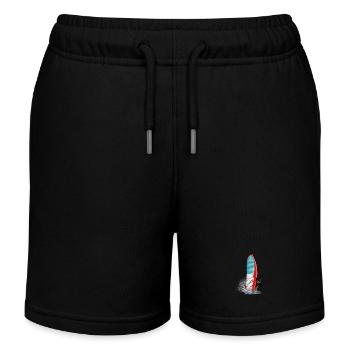 windsurfing - Kids Organic Sweat Shorts by Stanley/Stella - black - Front