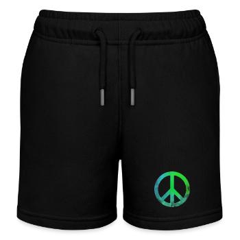 Symbole de cadeau coloré aquarelle paix bleu bleu - Short de jogging enfant bio Stanley/Stella - noir - Devant