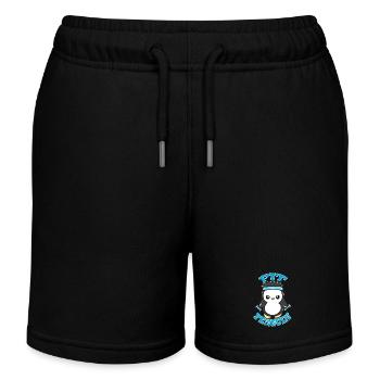 Pinguin Fitness - Kinder Organic Joggingshorts Mini Bolter von Stanley/Stella - Schwarz - Vorne