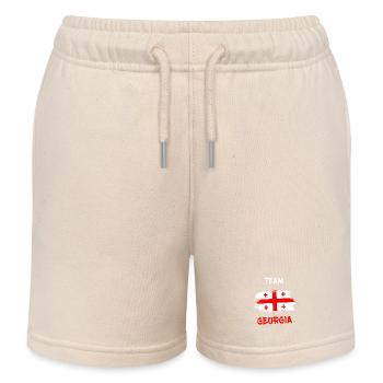 Team Géorgie / Cadeau Tbilissi Gori drapeau - Short de jogging enfant bio Stanley/Stella - écru doux - Devant
