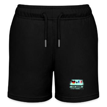 Allemagne et France 100 % génial / cadeau - Short de jogging enfant bio Stanley/Stella - noir - Devant