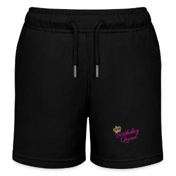 Geburtstag Königin Partnerlook Statement Cool - Kinder Organic Joggingshorts Mini Bolter von Stanley/Stella - Schwarz - Vorne