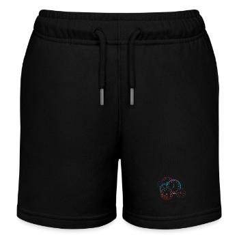 Vintage clock - Kids Organic Sweat Shorts by Stanley/Stella - black - Front