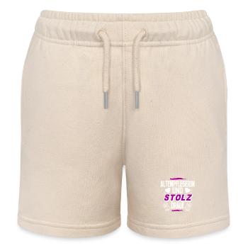 Altenpflegerin - Kinder Organic Joggingshorts Mini Bolter von Stanley/Stella - Natur - Vorne