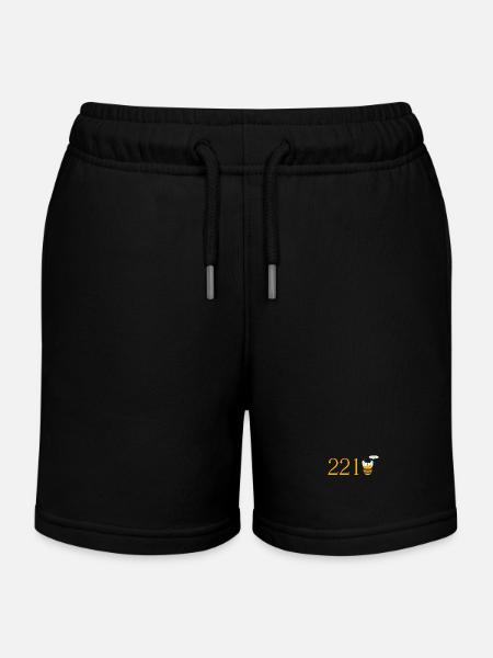 221bee - Short de jogging enfant bio Stanley/Stella - noir