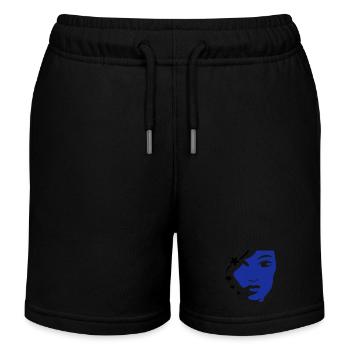 Visage de fille Visage de femme - Short de jogging enfant bio Stanley/Stella - noir - Devant