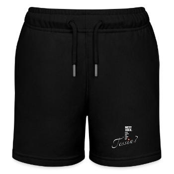 Tessin - nett hier | Ticino - Kinder Organic Joggingshorts Mini Bolter von Stanley/Stella - Schwarz - Vorne