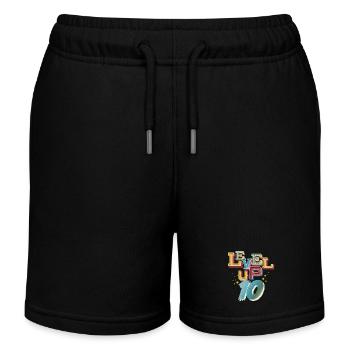 Level Up 10 ans anniversaire Gamer Gaming - Short de jogging enfant bio Stanley/Stella - noir - Devant