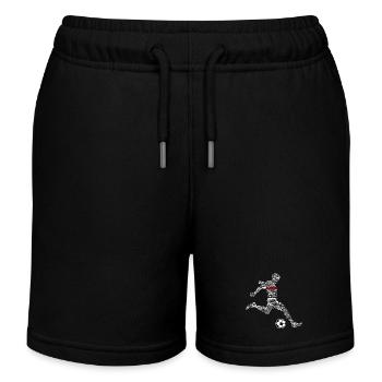 Fussballer Fussballspieler Fussball Fussballspiel - Kinder Organic Joggingshorts Mini Bolter von Stanley/Stella - Schwarz - Vorne