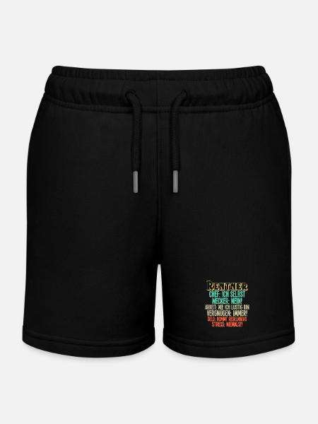 Rentner Rente - Kinder Organic Joggingshorts Mini Bolter von Stanley/Stella - Schwarz