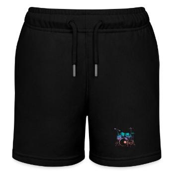 Drums - Kids Organic Sweat Shorts by Stanley/Stella - black - Front