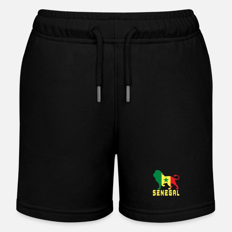 Lion du Sénégal - Short de jogging enfant bio Stanley/Stella - noir
