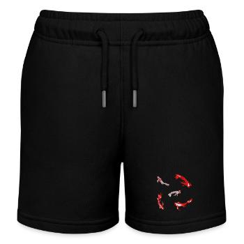 carpe poisson rouge koi japon modèle art abstrait - Short de jogging enfant bio Stanley/Stella - noir - Devant