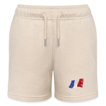 France ✅ France Drapeau ✔ - Short de jogging enfant bio Stanley/Stella - écru doux - Devant