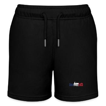 Montpellier City Skyline Frankreich Wahrzeichen Karte - Kinder Organic Joggingshorts Mini Bolter von Stanley/Stella - Schwarz - Vorne