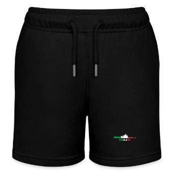Mailänder Stadt Skyline Italien Wahrzeichen, Mailand Italien - Kinder Organic Joggingshorts Mini Bolter von Stanley/Stella - Schwarz - Vorne