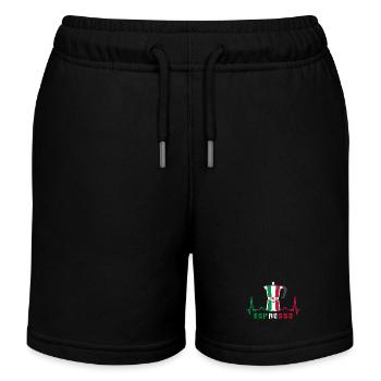 Idée cadeau / design expresso fréquence cardiaque - Short de jogging enfant bio Stanley/Stella - noir - Devant