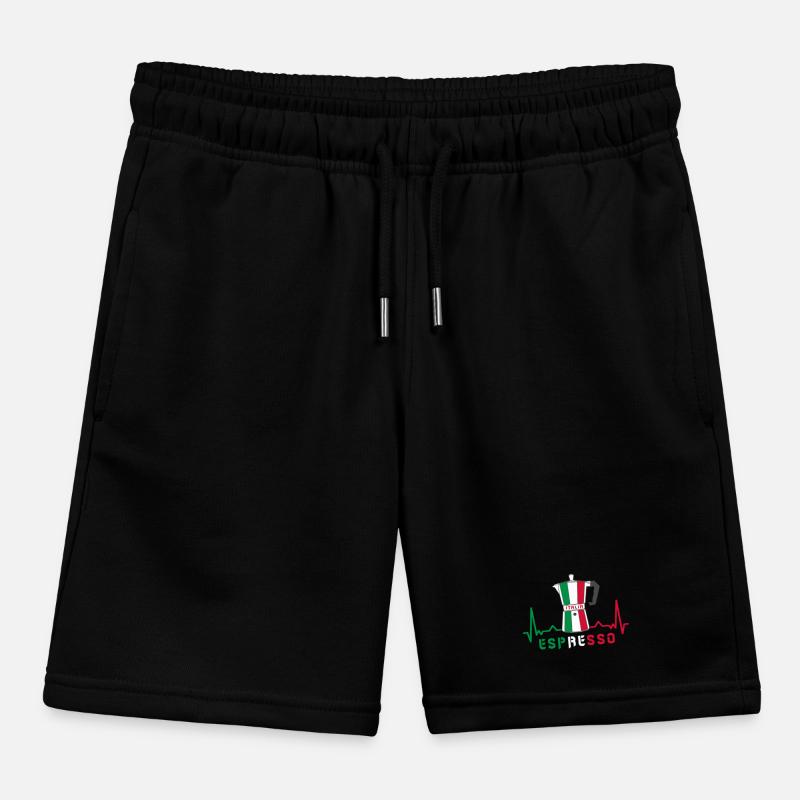 Herzfrequenz Espresso Design / Geschenkidee Kinder Organic Joggingshorts Mini Bolter von Stanley/Stella