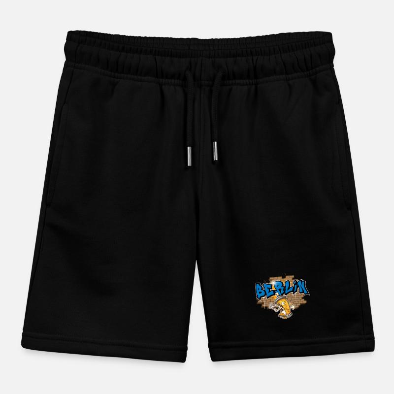 Berlin graffiti Kids Organic Sweat Shorts by Stanley/Stella