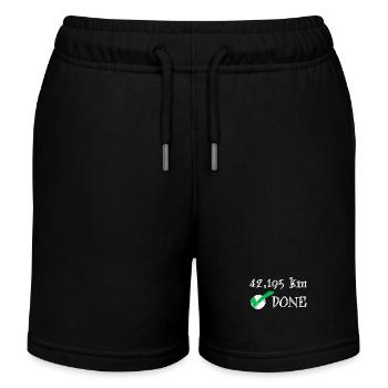 Marathon runner course course endurance jogging gym - Short de jogging enfant bio Stanley/Stella - noir - Devant