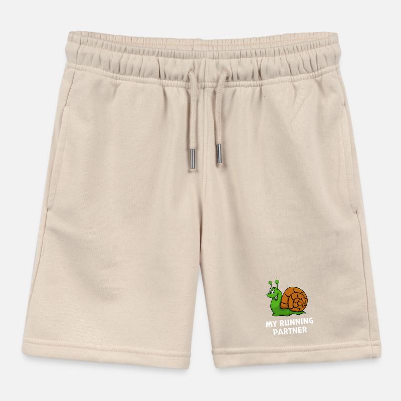 Snail pace funny partner look running jogging Kids Organic Sweat Shorts by Stanley/Stella