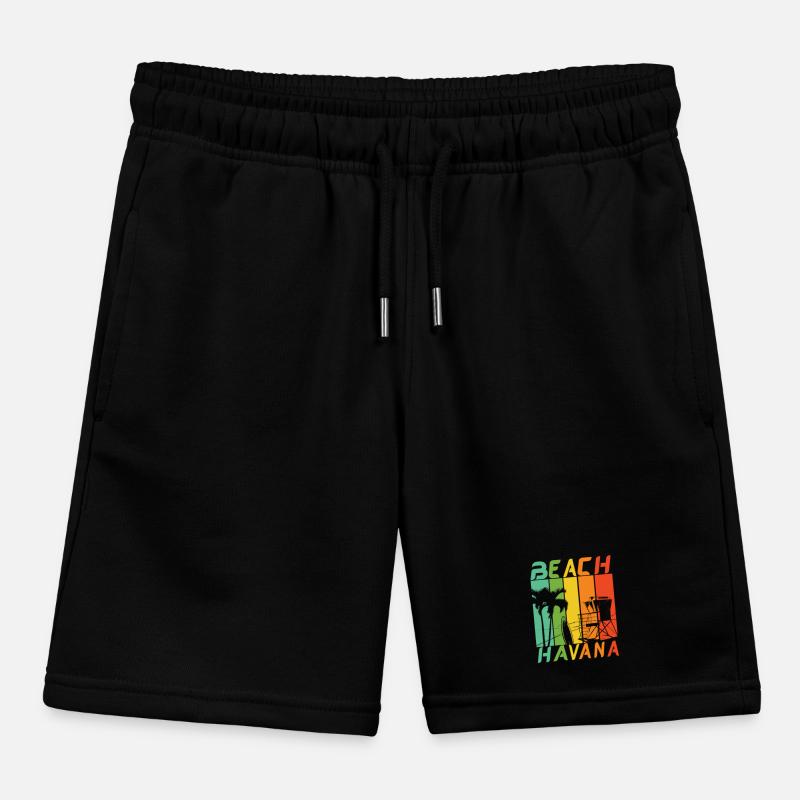 Havana Beach Design / Gift Idea Kids Organic Sweat Shorts by Stanley/Stella