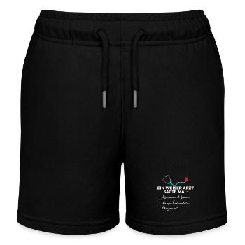Doctor doctor funny saying specialist doctor assistant doctor - Kids Organic Sweat Shorts by Stanley/Stella - black - Front