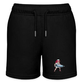Spritze Impfung Krankenschwester Lustig Medizin - Kinder Organic Joggingshorts Mini Bolter von Stanley/Stella - Schwarz - Vorne