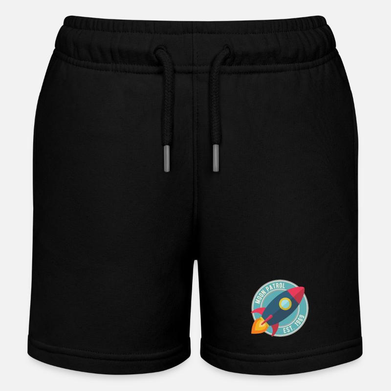 Fusée Moon Patrol Rocket - Short de jogging enfant bio Stanley/Stella - noir