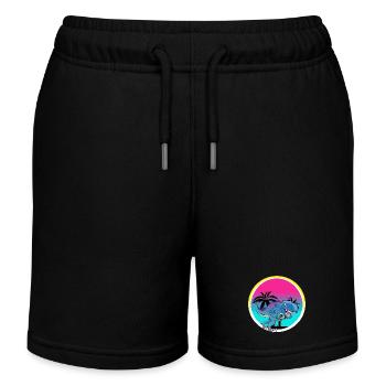 Gamer Gaming T Rex - Kinder Organic Joggingshorts Mini Bolter von Stanley/Stella - Schwarz - Vorne