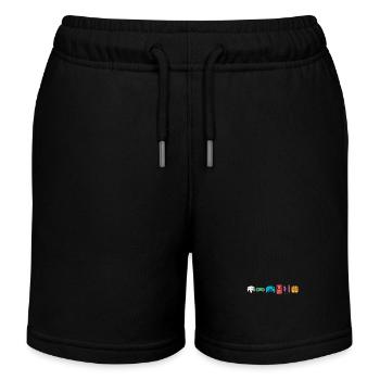 Symboles de jeu classique rétro vintage coloré - Short de jogging enfant bio Stanley/Stella - noir - Devant