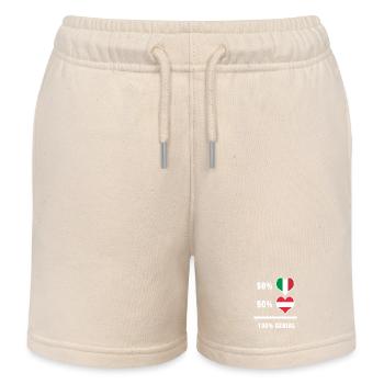 Italy and Austria Awesome / Gift - Kids Organic Sweat Shorts by Stanley/Stella - soft Ecru - Front