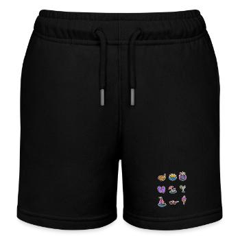 Summer sun vacation beach ocean relax vacations - Kids Organic Sweat Shorts by Stanley/Stella - black - Front