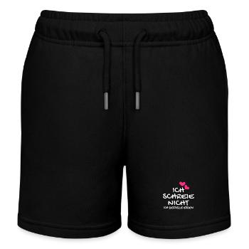 Ich schreie nicht ich bestelle Essen Geschenk Baby - Kinder Organic Joggingshorts Mini Bolter von Stanley/Stella - Schwarz - Vorne