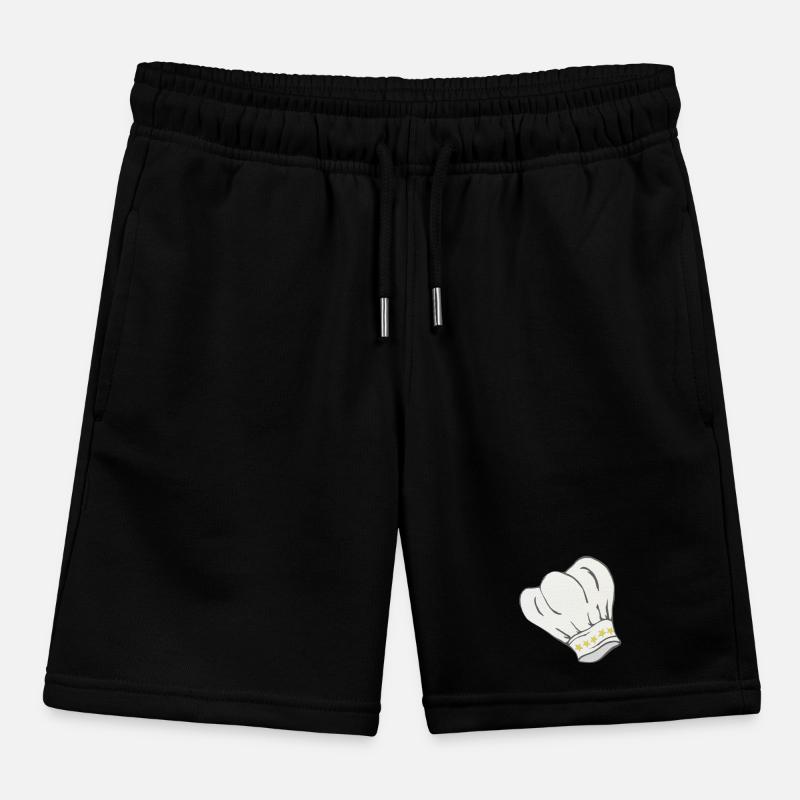 Chef's hat star pattern, cooking, gifting men Kids Organic Sweat Shorts by Stanley/Stella