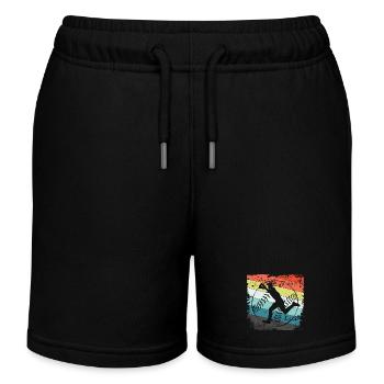 Baseball players in baseball - Kids Organic Sweat Shorts by Stanley/Stella - black - Front