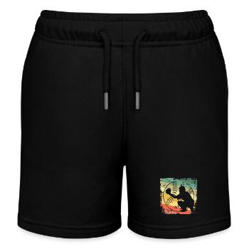 Baseball - Kinder Organic Joggingshorts Mini Bolter von Stanley/Stella - Schwarz - Vorne
